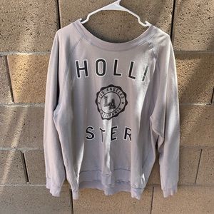 Grey Hollister print long sleeved shirt